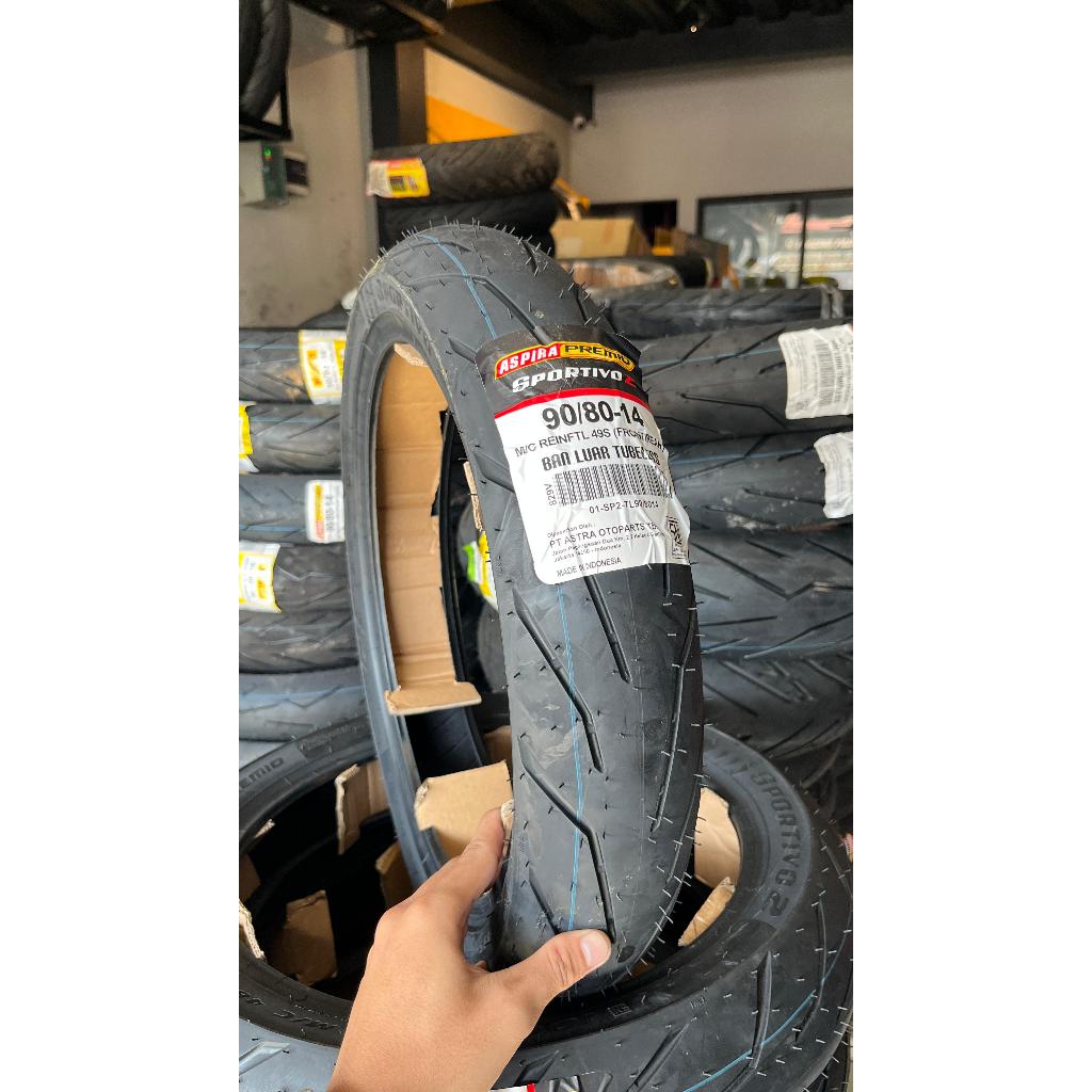 BAN ASPIRA SPORTIVO 2 UKURAN 90/80-14 BAN 90 80 14 ASPIRA SPORTIVO 2 BAN ASPIRA SPORTIVO 2 90/80-14