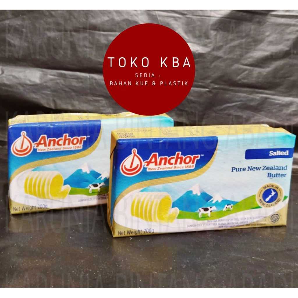 

Anchor Butter Salted Unsalted Mentega Asin Tawar 200 gr