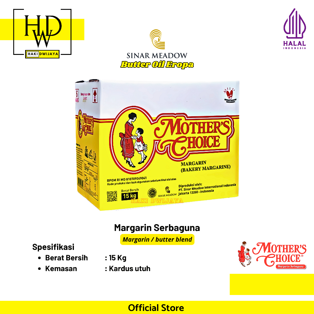 

Mother's Choice Bakery Margarine / Mentega 15kg
