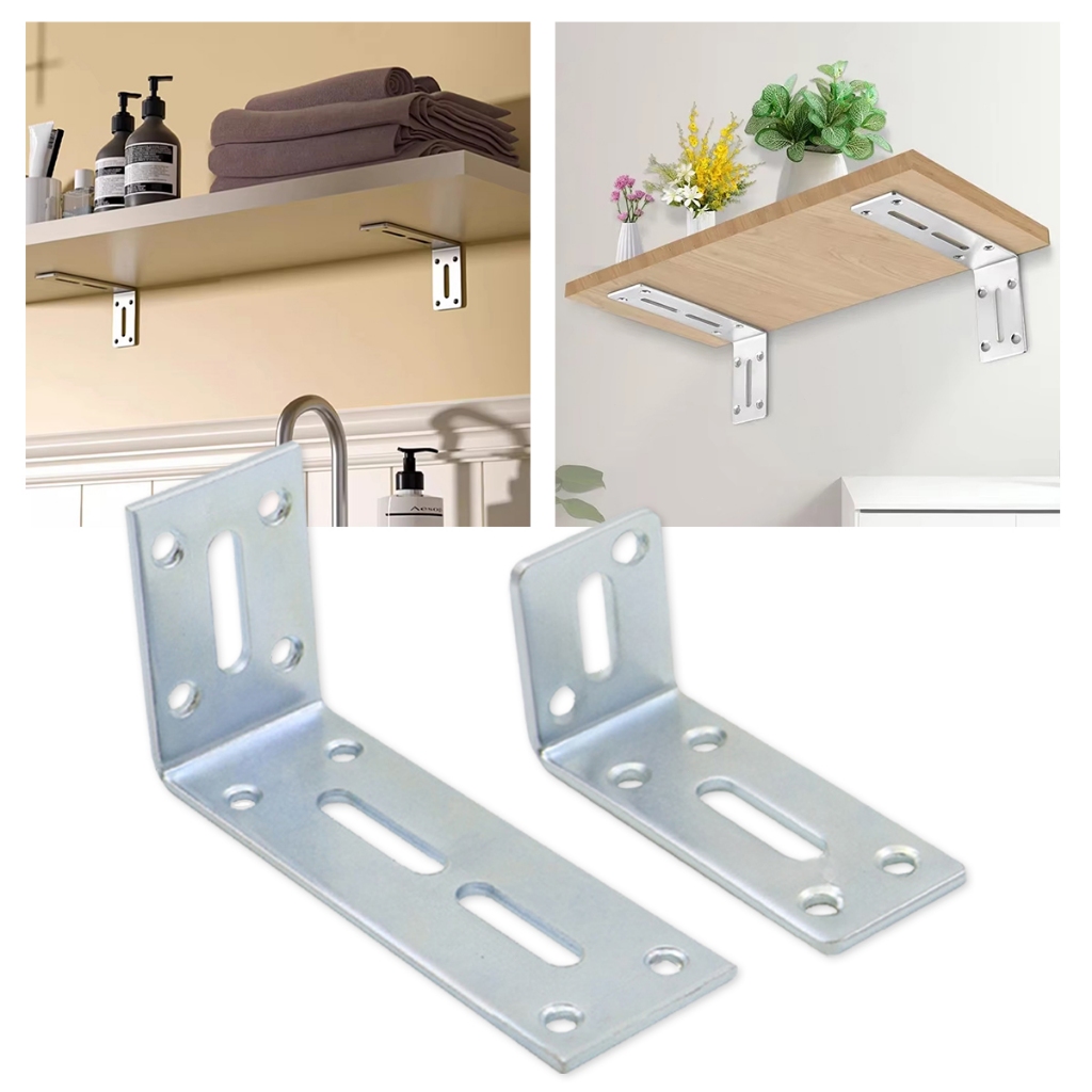 "Plat siku lubang L Besi Stainless Penyangga Rak Bracket Tebal Siku Plat Besi Plat Ambalan Plat Siku