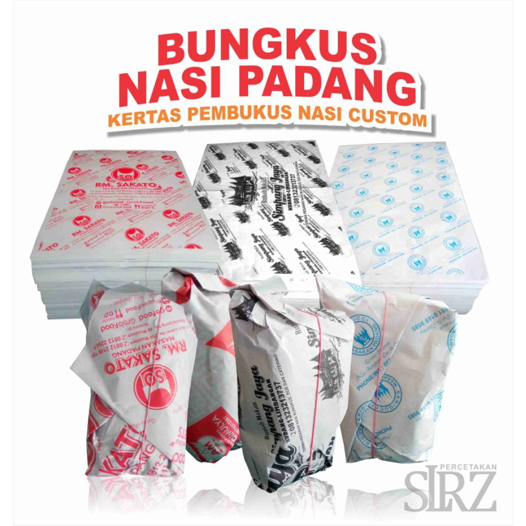 Kertas Bungkus Nasi Custom 1 warna