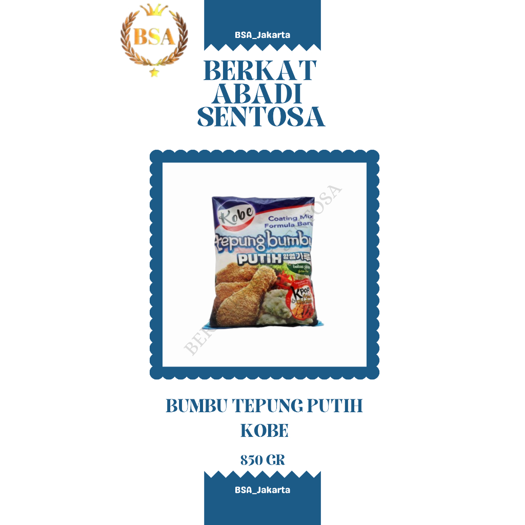 

BUMBU TEPUNG PUTIH KOBE (850 GR)