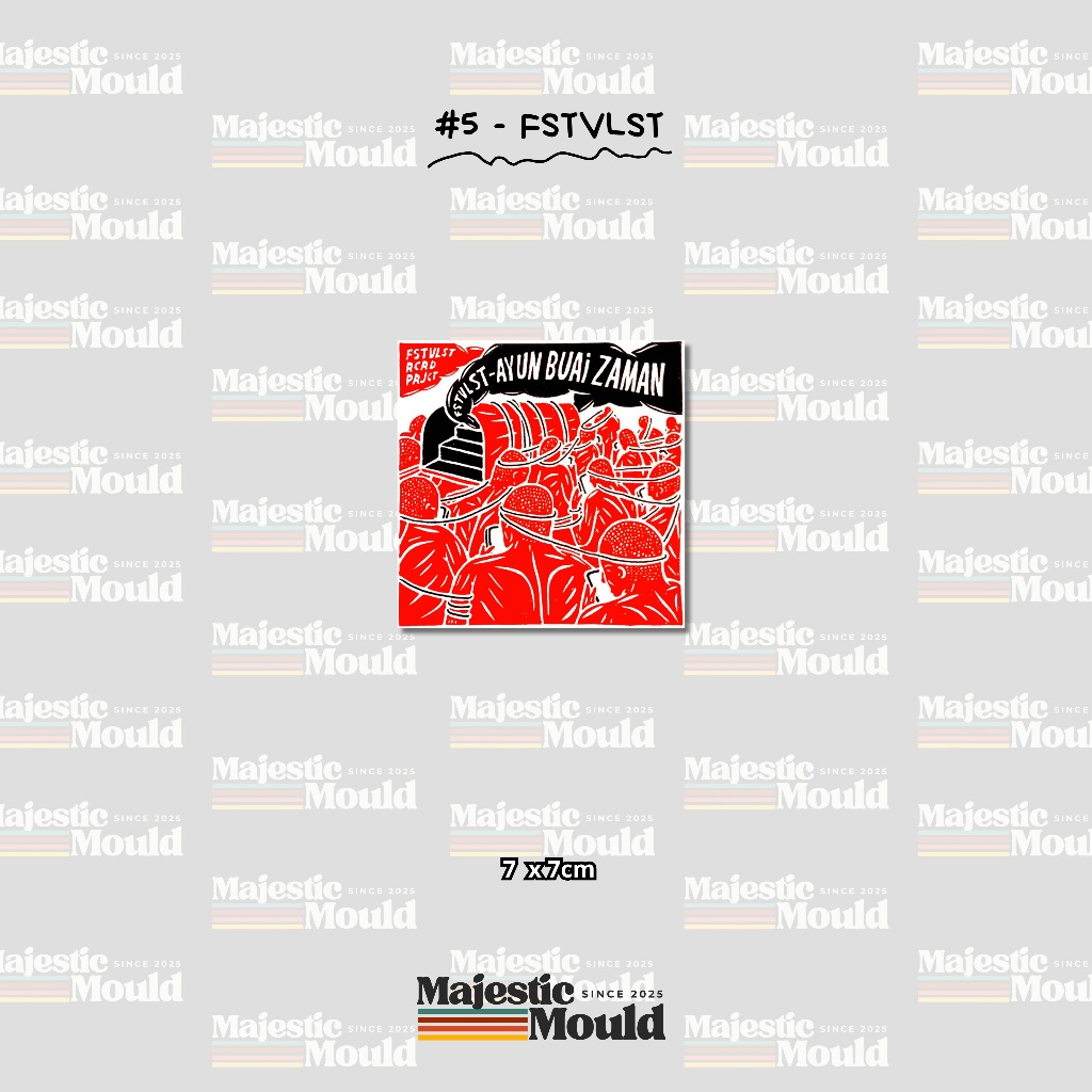 

#5 FSTVLST – Stiker Band Vinyl Glossy | Tahan Air & Luntur (Laptop/Helm/Tumbler/dan media lainnya)
