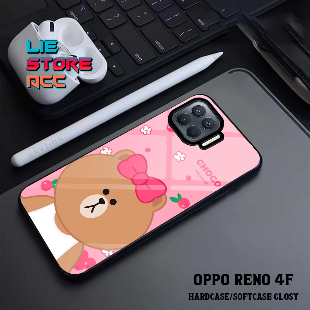 liestore_acc Case OPPO RENO 4 / RENO 4F / RENO 4 PRO Motif [ LINE ] Hp Glossy Casing Hardcase Softca