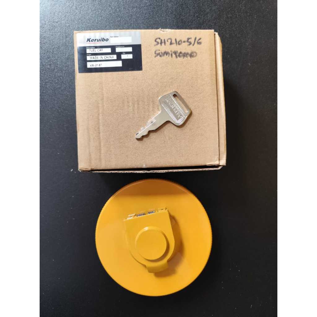 TUTUP TANGKI SOLAR SH200 SH210-5 SH210-6 FUEL TANK CAP SH200 SH210-5 SH210-6 KERUIBO HIGH QUALITY