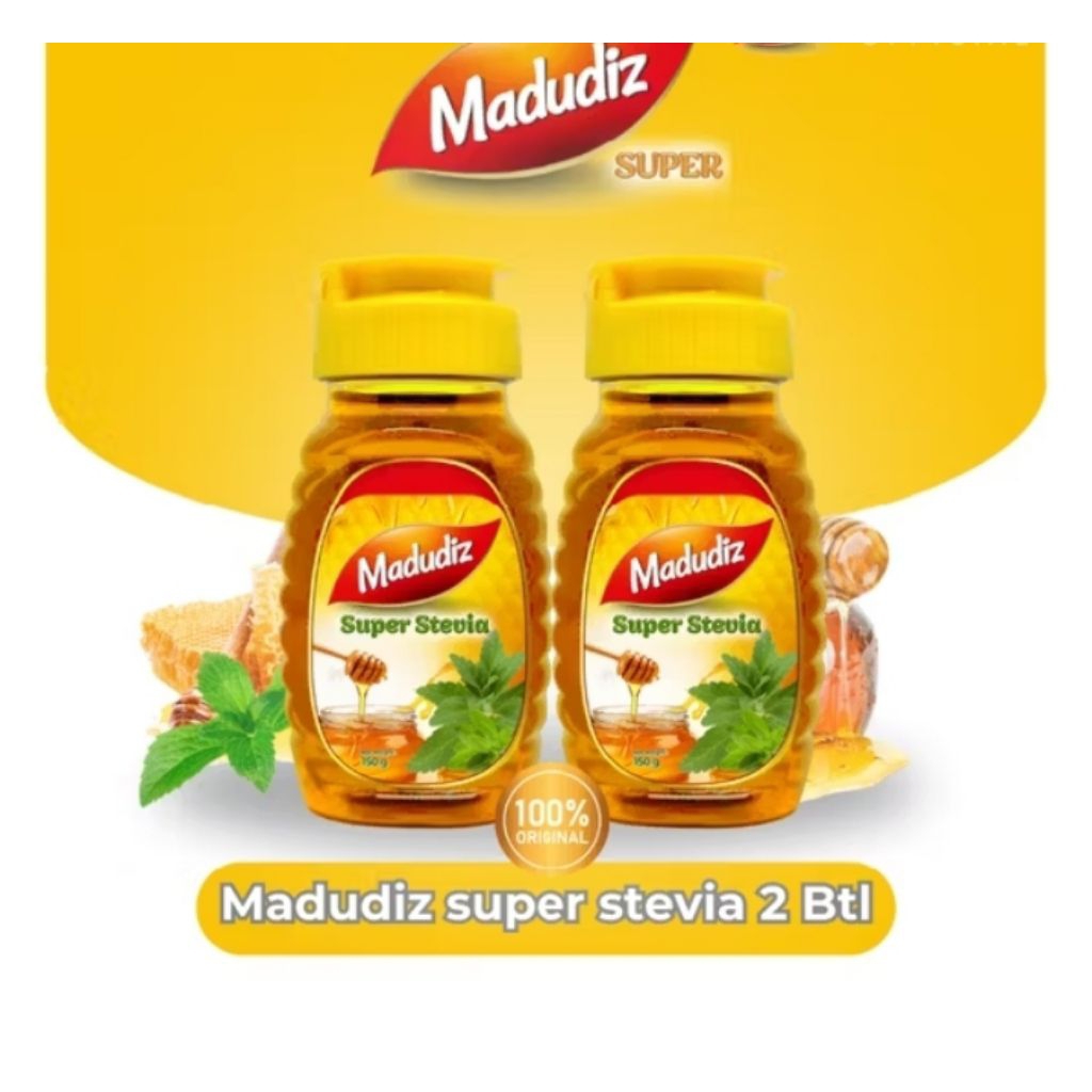 

Madudiz Madu Supe Stevia 150ml Paket 2 Botol Madu Alami Dengan Ektrak Daun Stevia