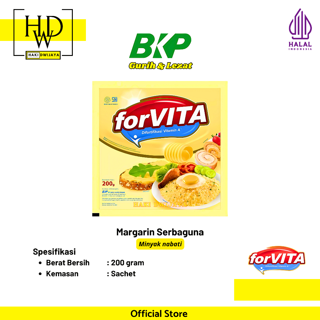 

[200gr] Forvita Mentega / Margarin Serba Guna