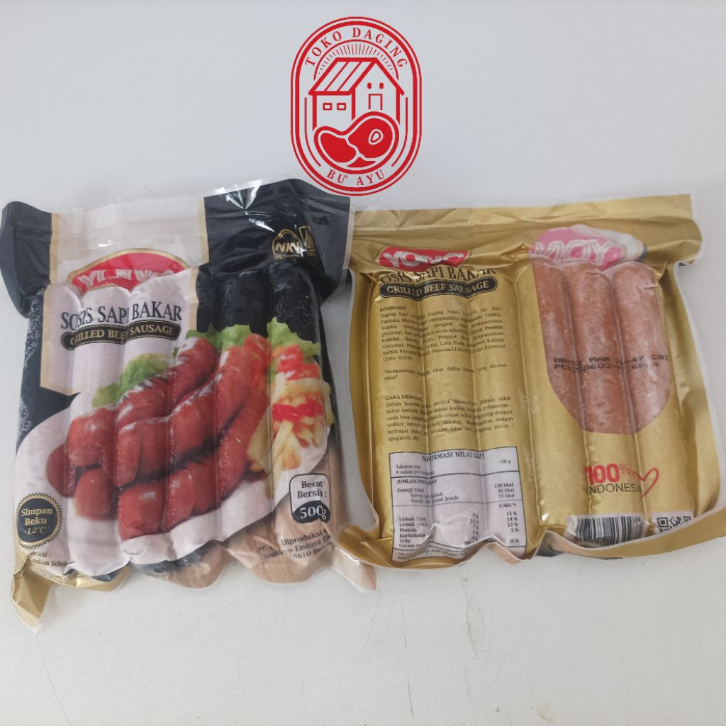 

Yona Sosis Sapi Bakar Jumbo Bratwurst 500 gram (isi 6 pcs)