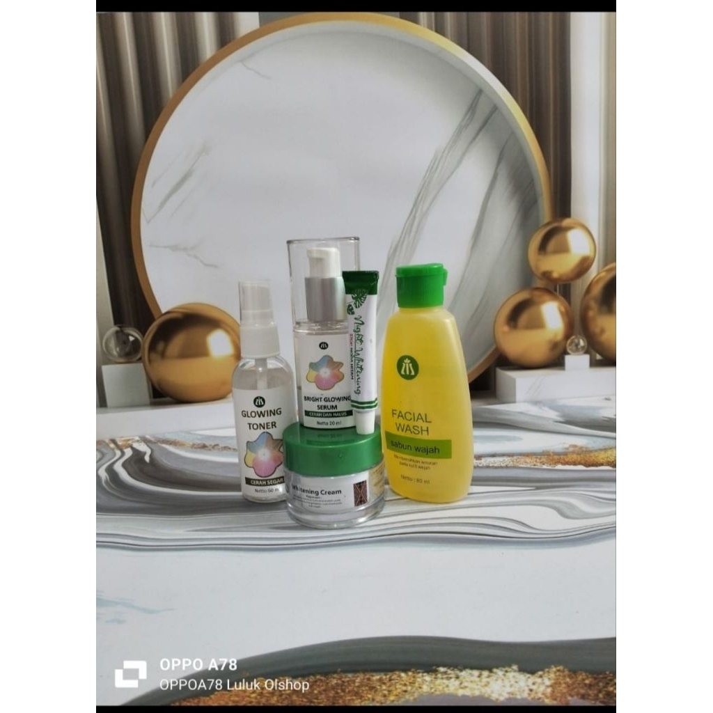 ready stok liz skin - liz skincare paket glowing paket 5in1