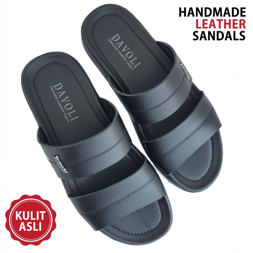 DAVOLI Sandal Kulit 2001 Black