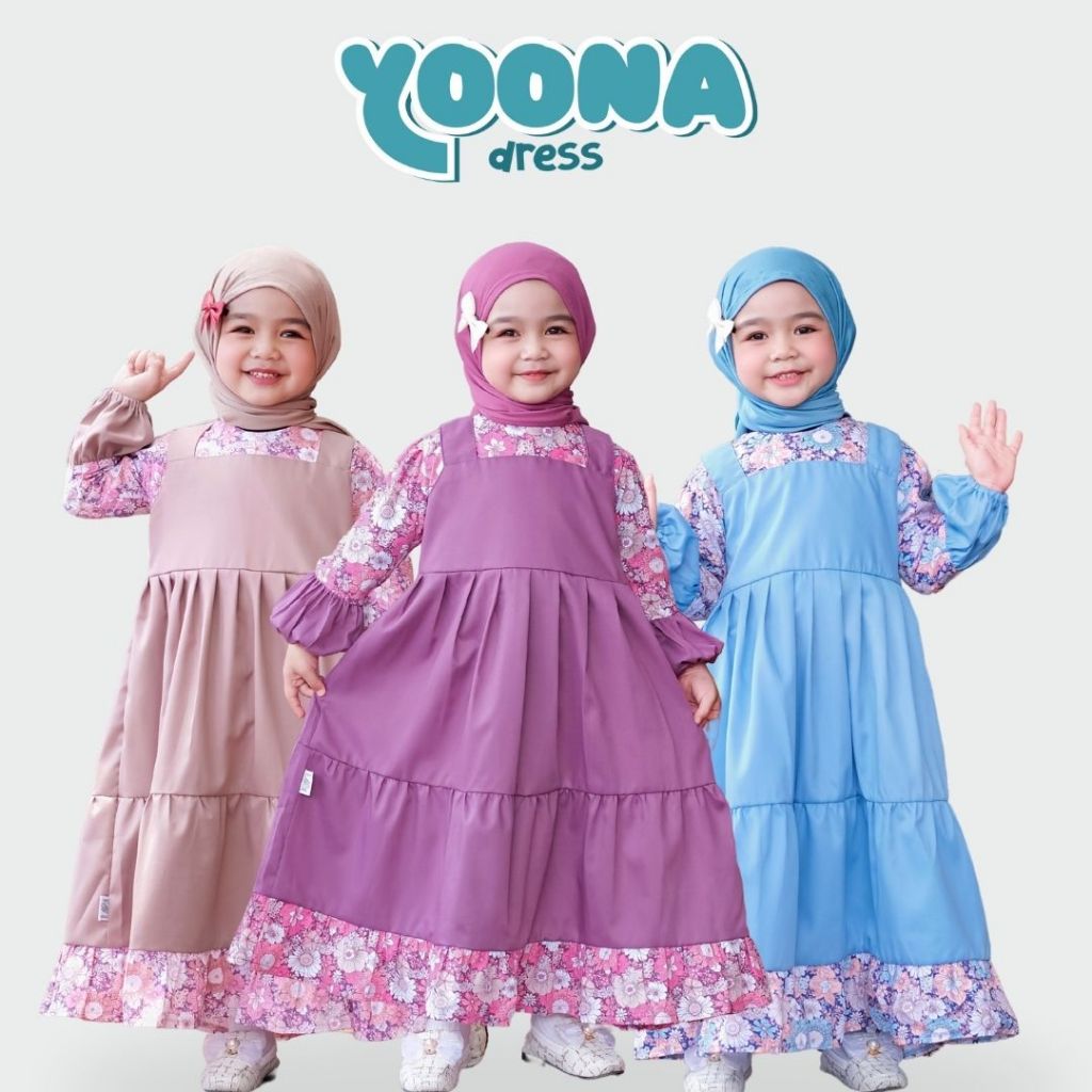 Lilbi - Yoona Dress - Dress Muslim Anak 1-2th Tahun