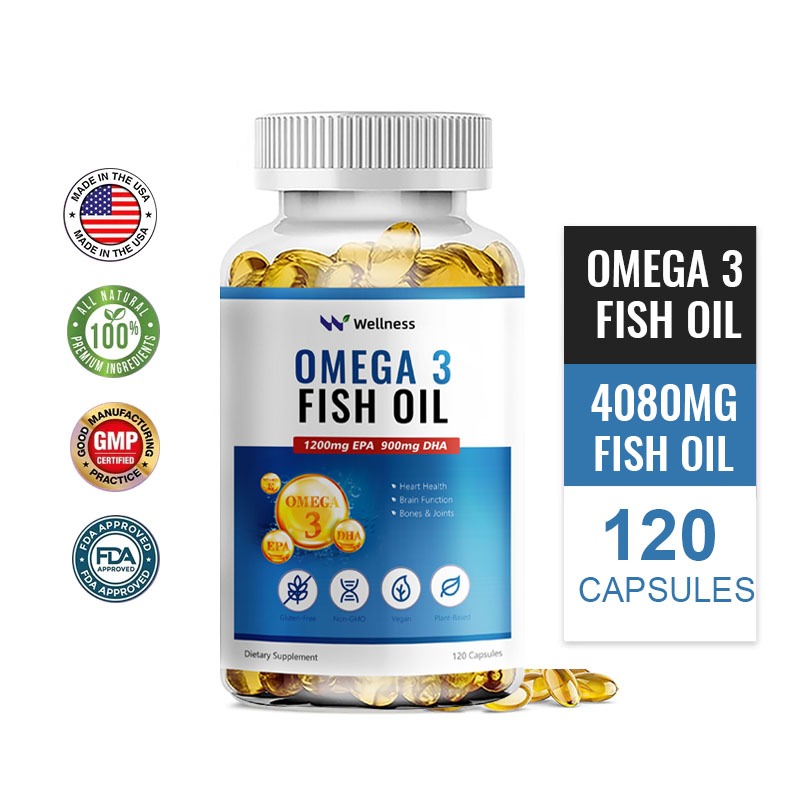 Wellness Minyak Ikan fish oil Omega 3 Kapsul Berisi (EPA+DHA ) 120PCS