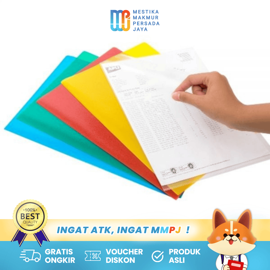 

Bantex Letter File Folio 0,11mm - Plastik Pelindung Tempat Kertas Berkas / Dokumen 2245