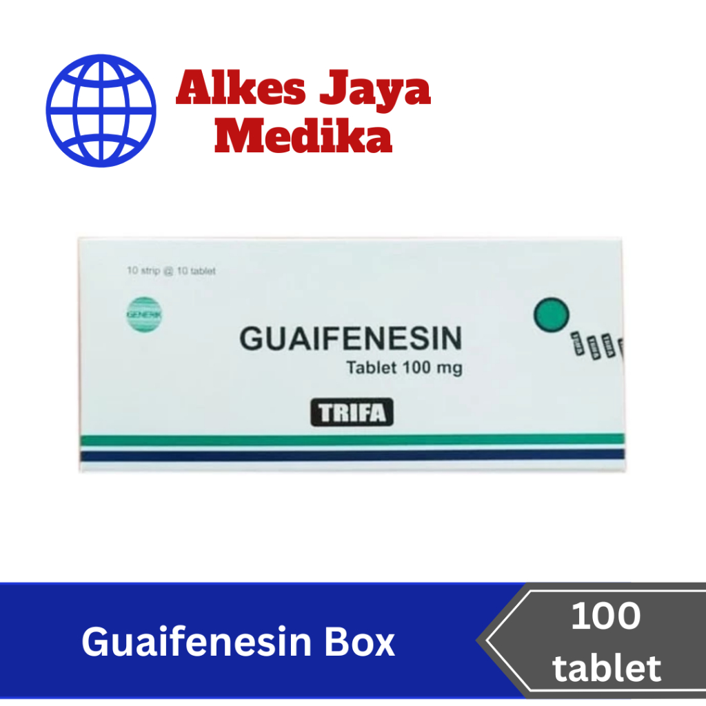Guaifenesin 100 mg Box isi 100 tablet - Obat Batuk Berdahak
