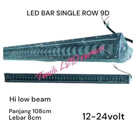 LED BAR Single Row 9D Jauh Dekat 108 CM 12-24V Led bar 4X4 4WD offroad Truk Double BeamPaket: 1 Pcs 