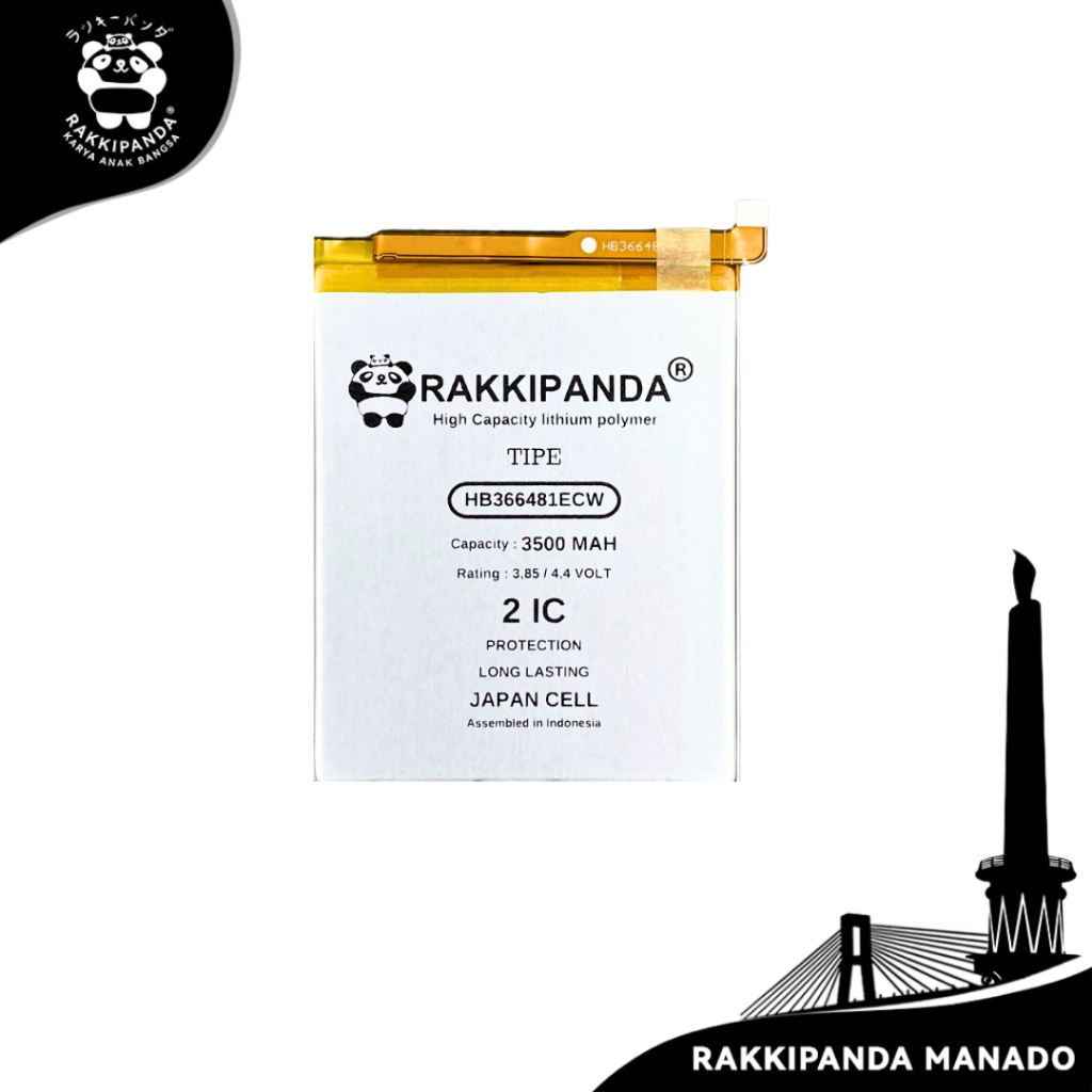 RakkiPanda Baterai HP HB366481ECW HUAWEI ASCEND P9 / HONOR 8 / NOVA 2 LITE / HONOR 9I / HONOR 9 LITE