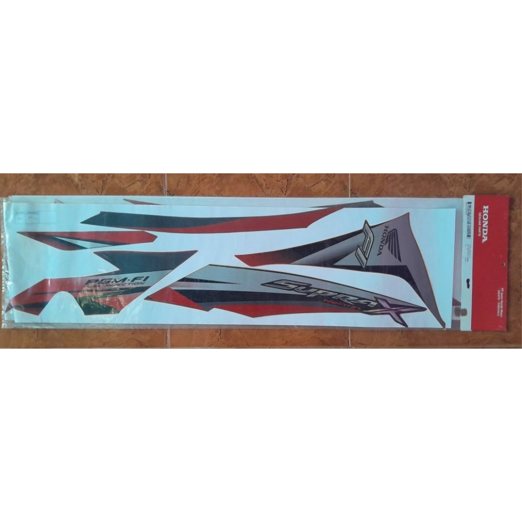 Sticker striping list body honda Supra X 125 original baru 871X0-KYZ-710ZAL 871X0-KYZ-710ZAR