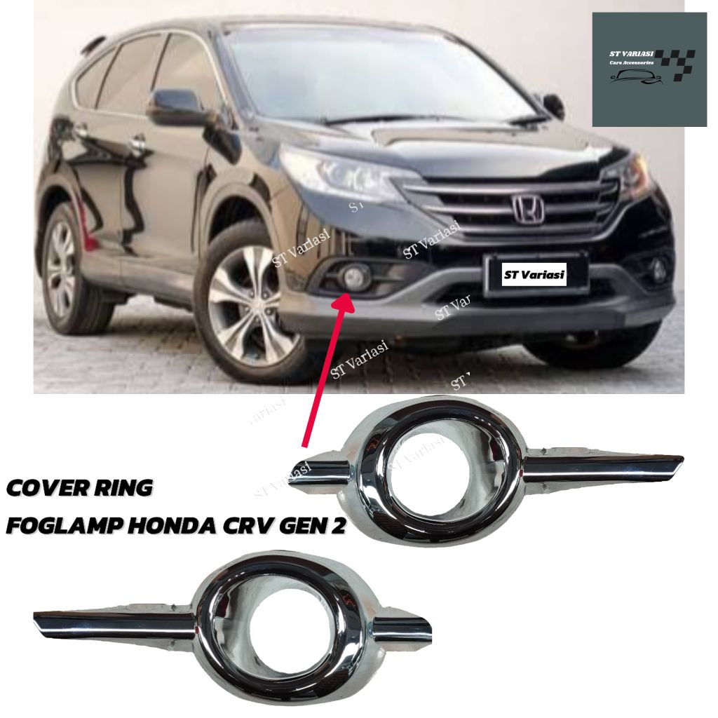Ring Foglamp Depan Mobil Honda CRV Gen 2 2012 2013 Chrome