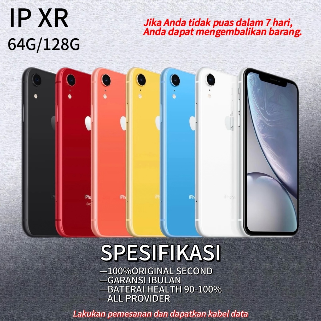 PROMO iphone XR SECOND original 100% 64GB 128GB 256GB kondisi mulus like new fullset iphone bekas