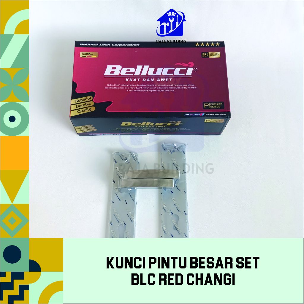 KUNCI PINTU BESAR SET/KUNCI PINTU SET/DOORLOCK BLC RED CHANGI