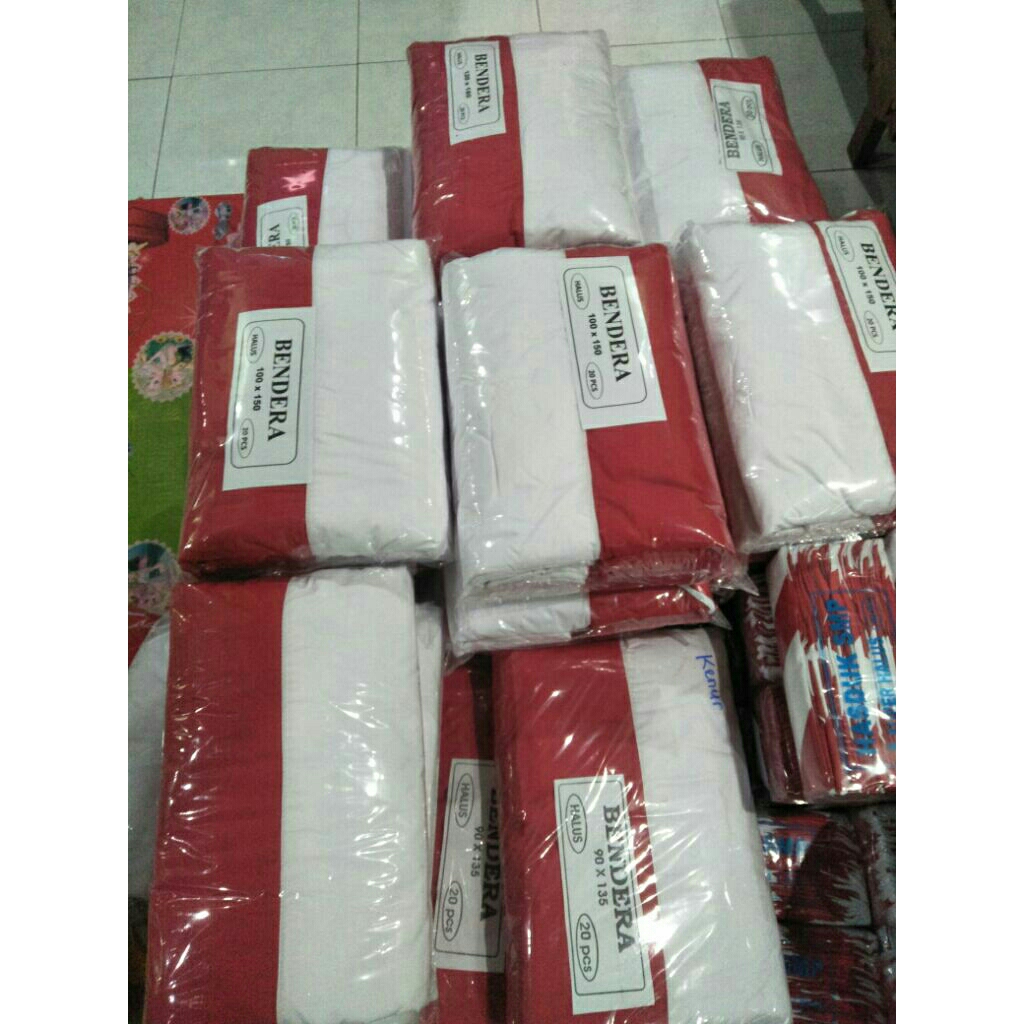 [ BENDERA MERAH PUTIH 120 X 180 KAIN KATUN]