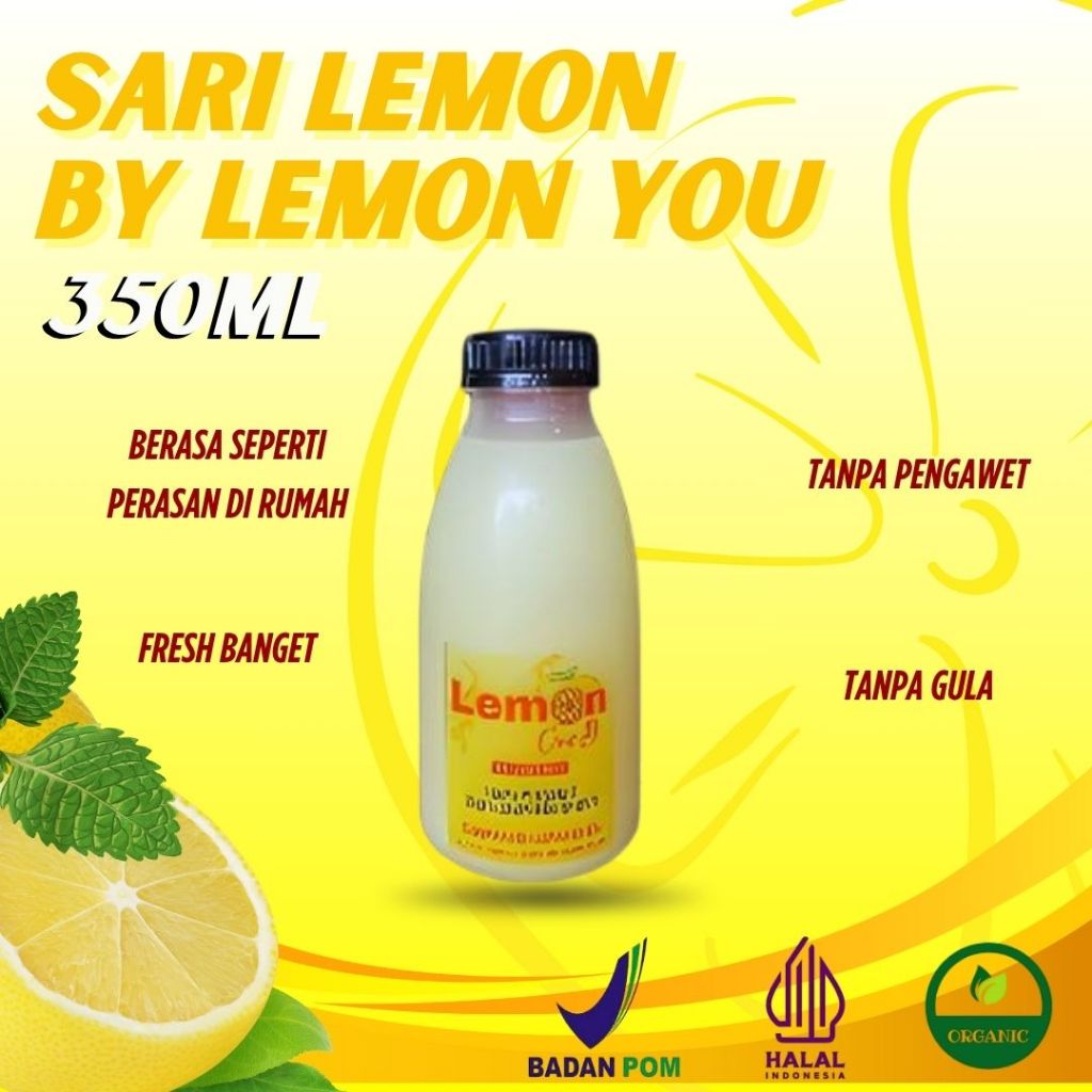 

LEMON YOU! - Sari Lemon 350ML Murni Alami 100% Tanpa Campuran Untuk Detoks Dan Diet Alami