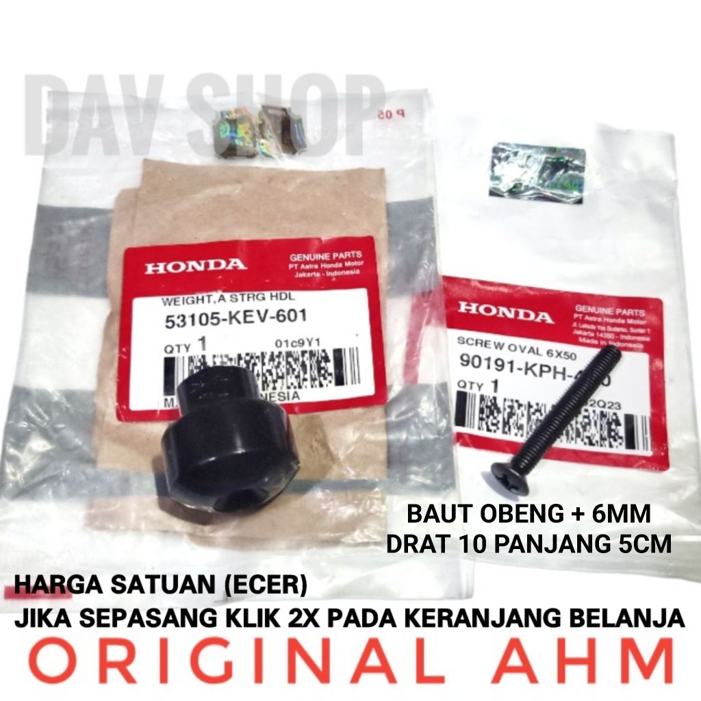BALANCER/BANDUL/JALU STANG+BAUT HONDA SUPRA X XX V SUPRA FIT LAMA 100 ORIGINAL AHM 53105KEV601