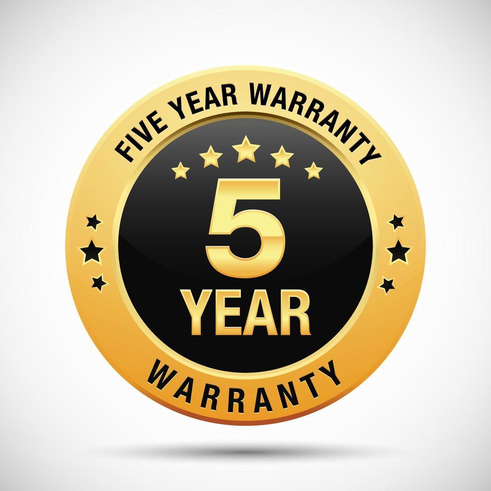 

5 YEARS PRODUCT WARRANTY