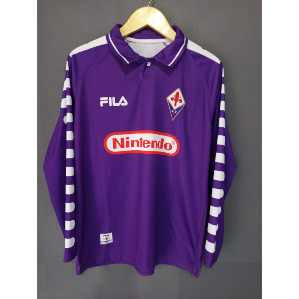 jersey retro Fiorentina home 1998 tangan panjang (logo3d)