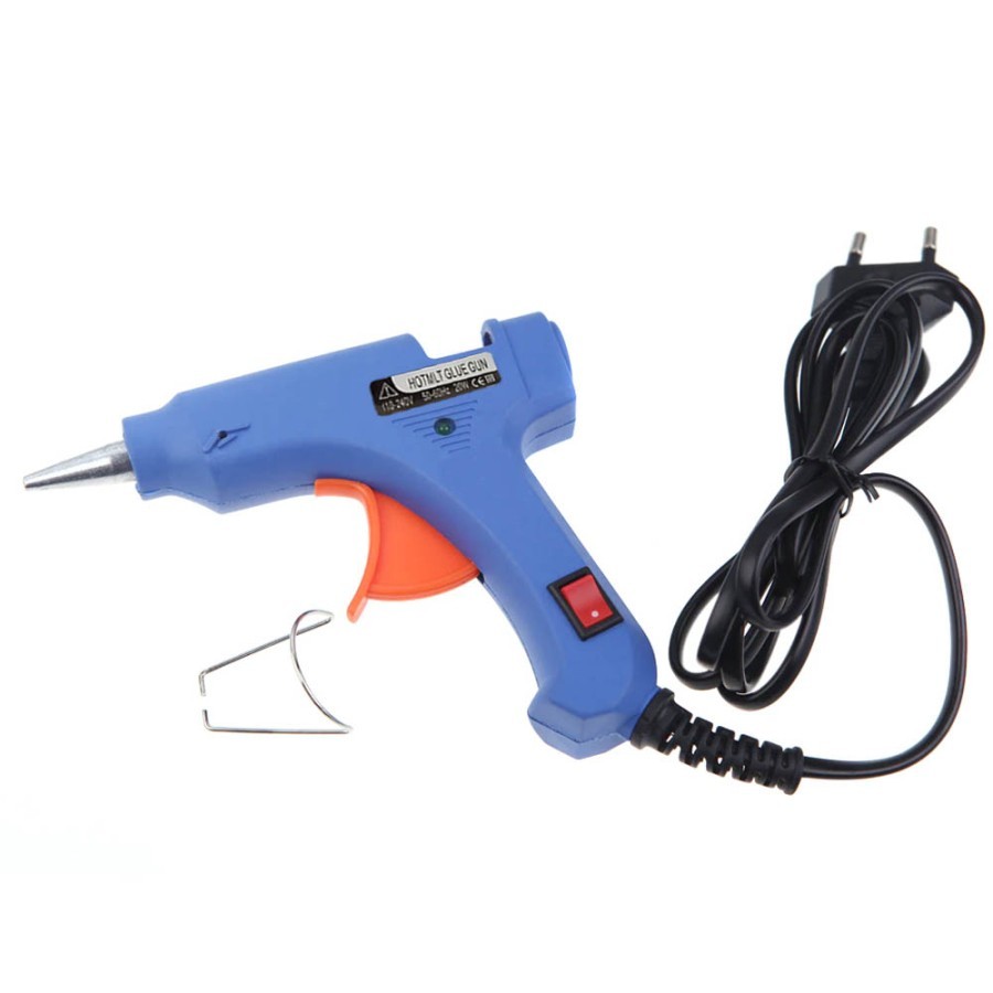 

Glue Gun Lem Tembak Dengan Tombol ON OFF 20 Watt Warna Biru