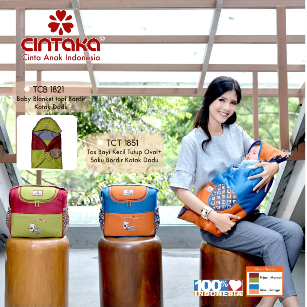 TAS BABY BLANKET TOPI KOTAK DADU SERIES CINTAKA TCB 1821