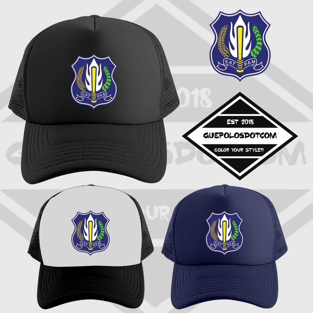 TOPI JARING TRUCKER SECURITY - Topi jaring Security Satpam Keren - TOPI JARING SECURITY SATPAM Murah