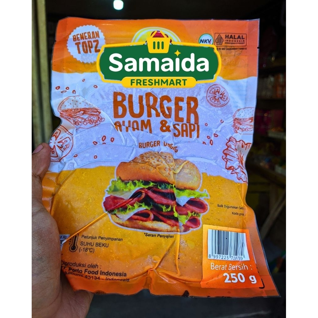 

Bertozz Patty Burger Ayam dan Sapi Frozen Food Siap Pakai