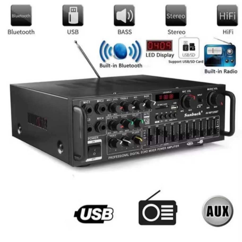 AMPLIFIER BLUETOOTH DORRAS AV-MP326BT - AMPLI DIGITAL DORAS AV-MP326BT//AMPLI KARAOKE