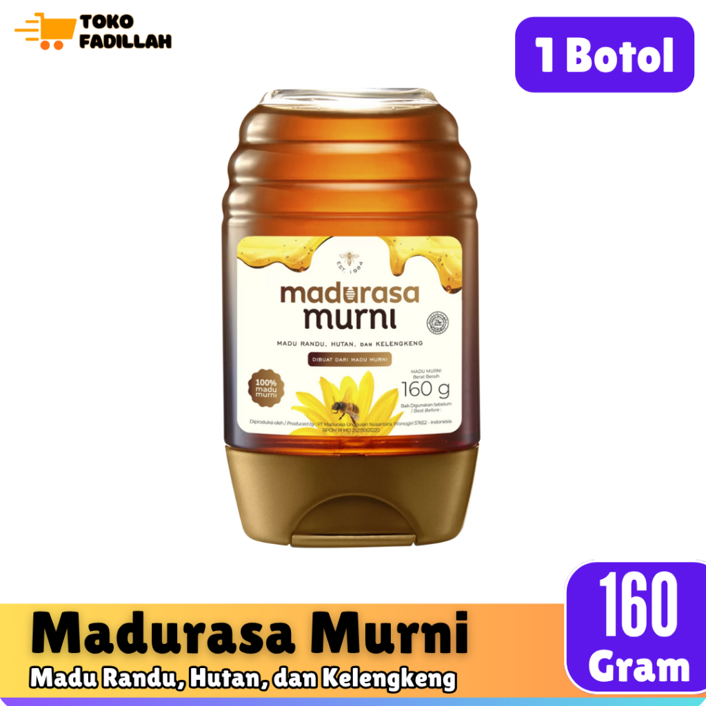 

Madurasa Murni PET 160 gr - Madu Randu Hutan dan Kelengkeng Steril