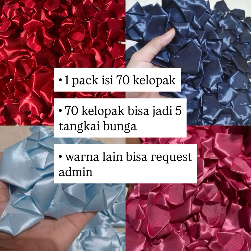 

Kelopak bunga satin pita | buket bunga satin pita