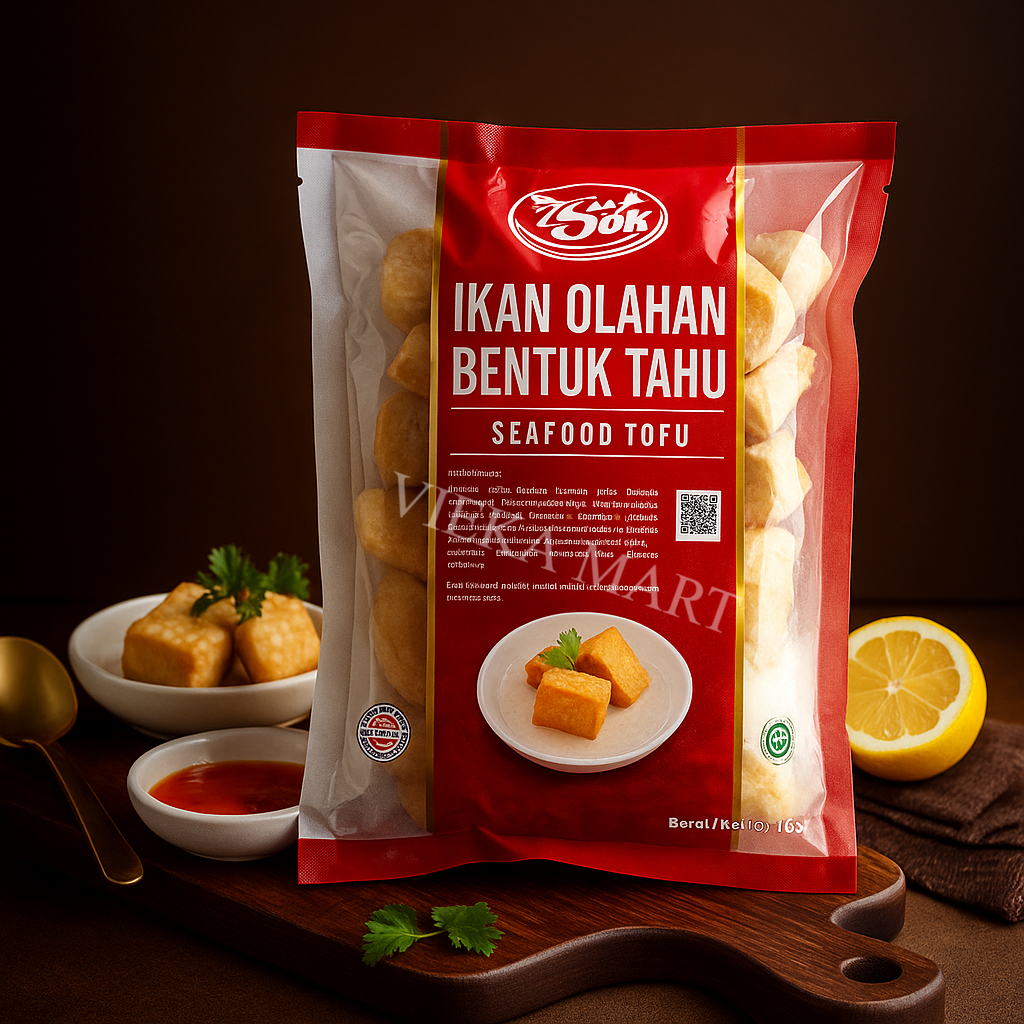 

Pak Den Seafood Tofu 500gr olahan ikan bentuk tofu