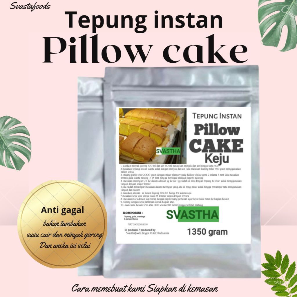 

Pillow Cake Tepung Instan Ukuran 60x40 tinggi 16 cm