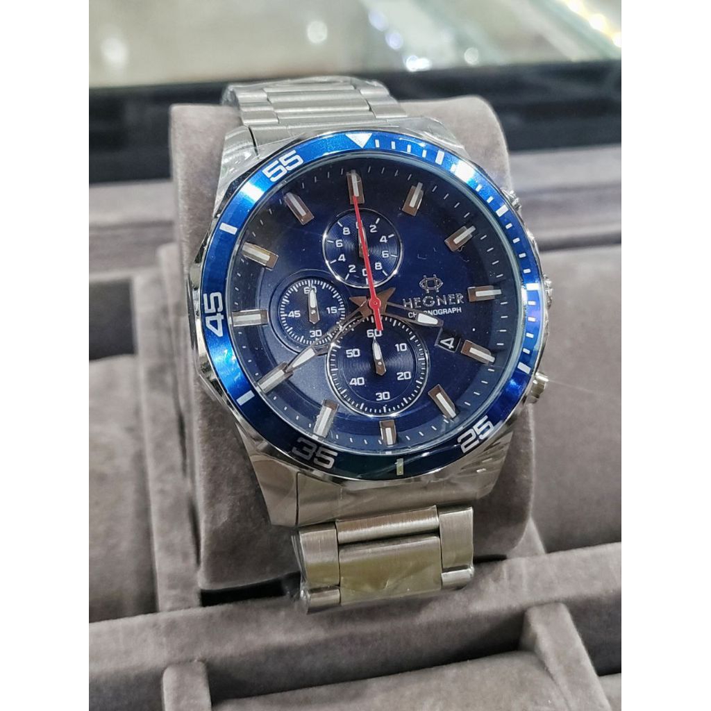 Hegner 1722 blue jam tangan pria