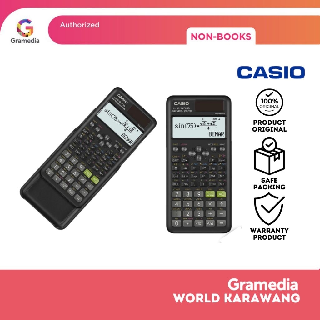 

Gramedia Karawang - CALCULATOR CASIO CAL SCIENTIFIC FX-991IDPLUS, 451 FUNGSI