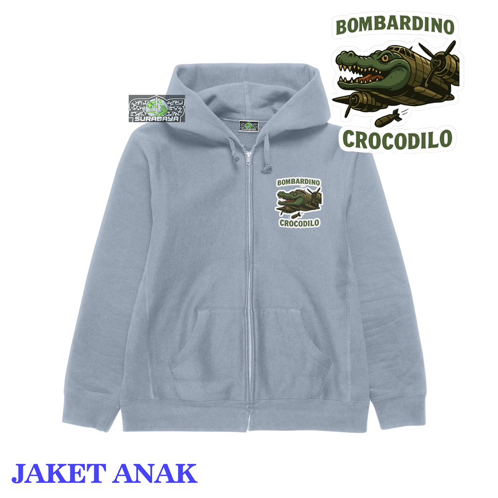 COD Jaket Anak Cowok Cewek ANOMALI BOMBARDINO CROCODILO Usia 3 Sampai 12 Tahun Premium Quality