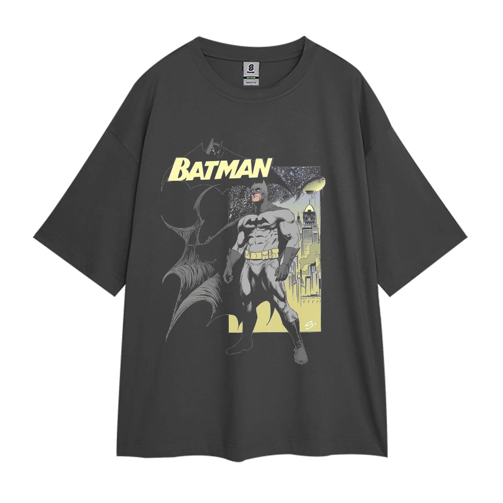 Kaos Batman Hitam style vintage Oversize tee