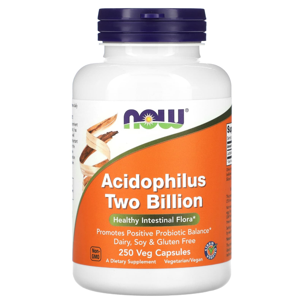 NOW Foods Acidophilus Two Billion 2 Billion CFU 100 250 Veg Capsules
