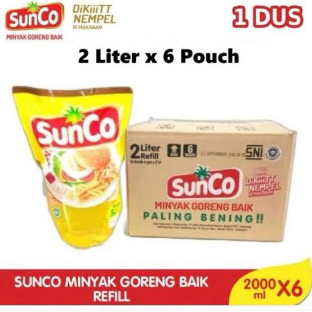 

SUNCO 2liter KARTON (6pcs) minyak goreng