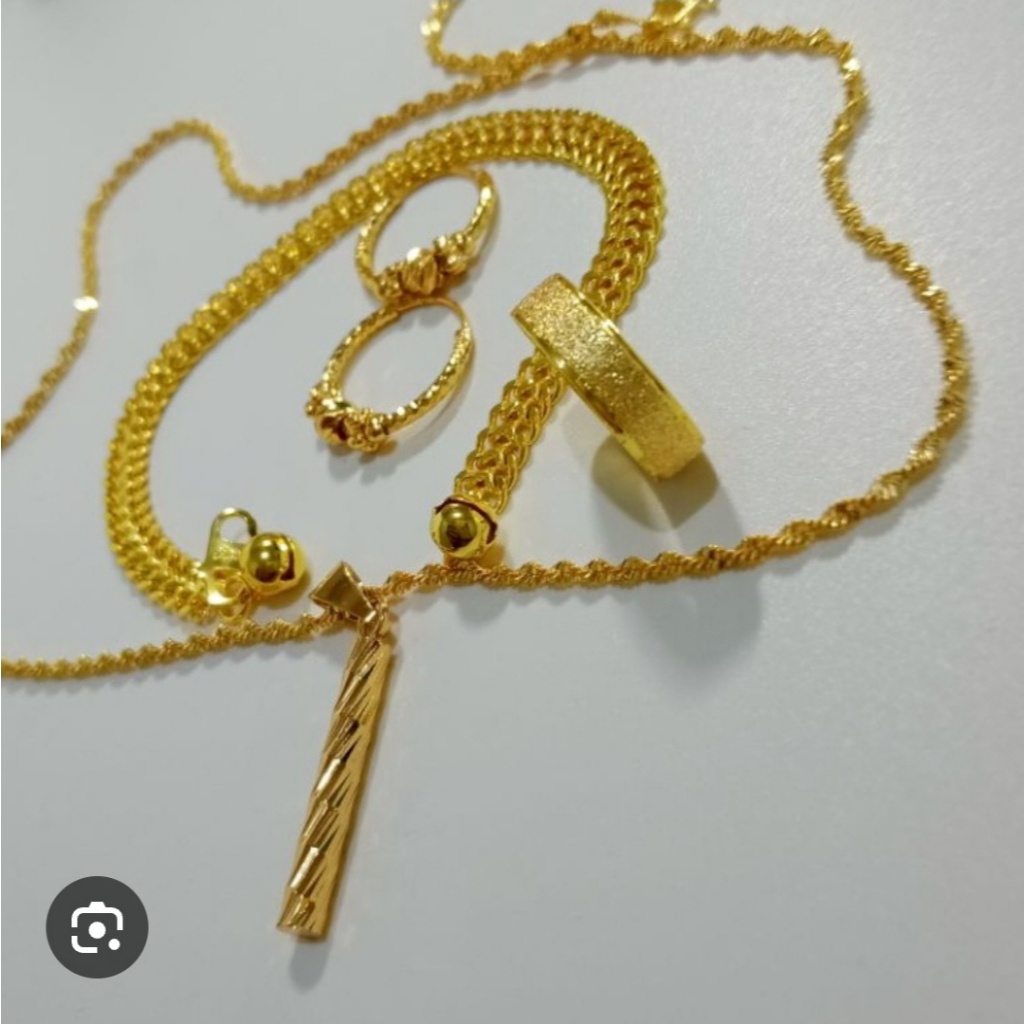 Set Perhiasan Emas Imitasi – Kalung, Gelang, Cincin Model Mewah Terbaru