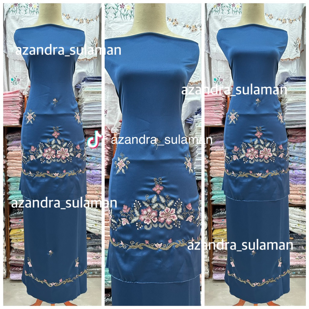 bahan baju kurung bordir suji kasiak manual bukittinggi padang