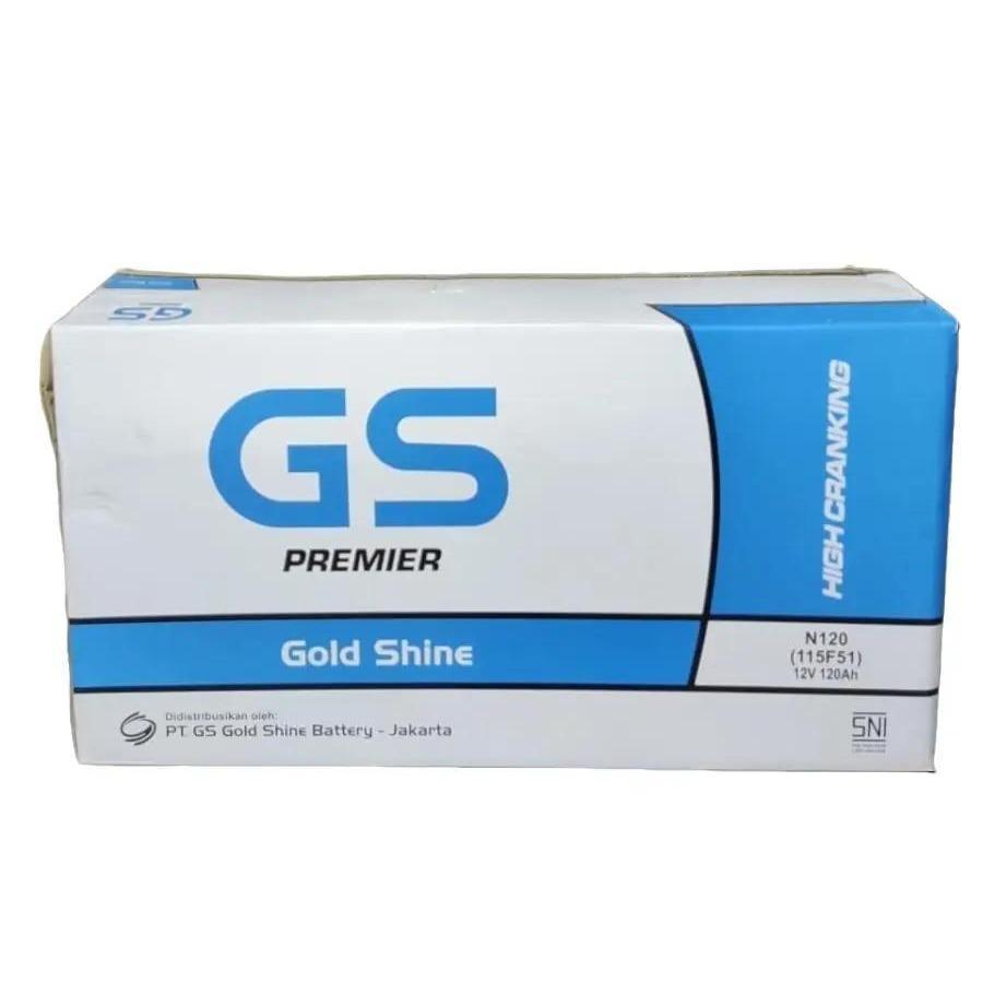 Aki Kapal GS GoldShine Premier N120 / 115F51 12v120Ah Aki Basah Bergaransi
