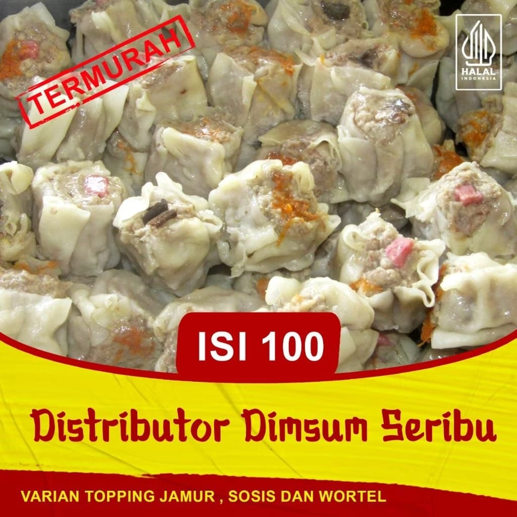 

TerMURAH Dimsum Seribu Topping Mix - Dimsum isi 100 pcs (17-20 gr/pcs) - BPOM -HALAL - Dimsum Murah Frozen Free Saus Merah