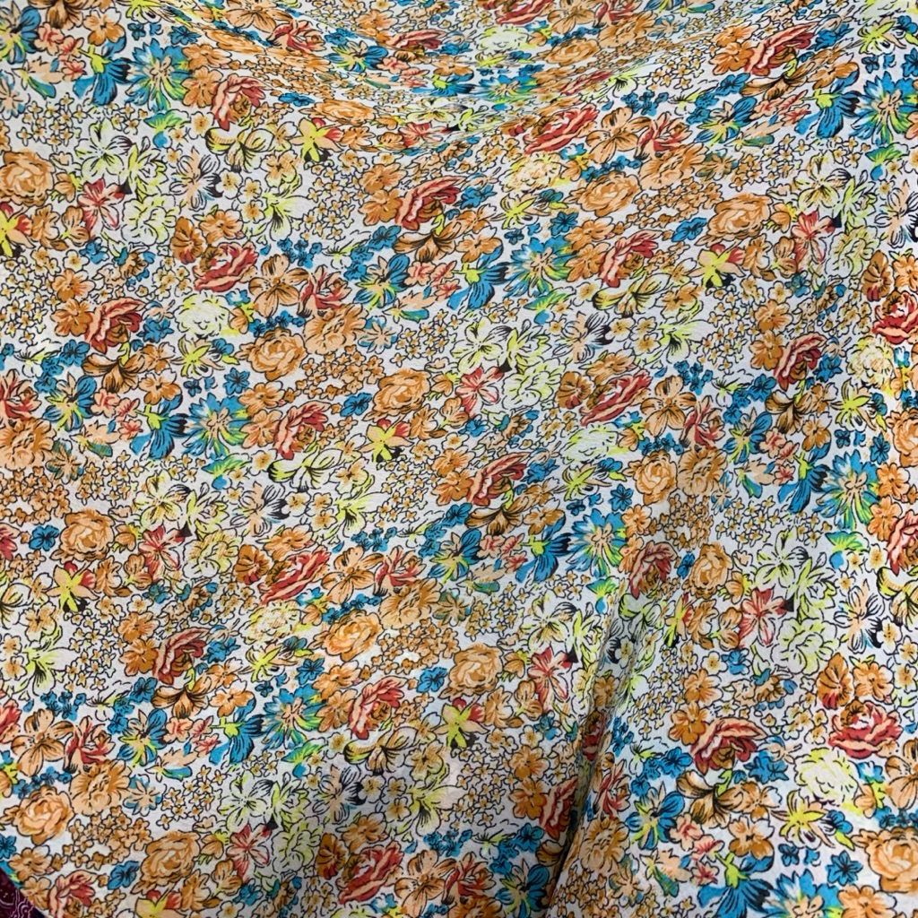 kain sifon motif bunga kecil - kain sifon - kain sifon motif - kan sifon premium