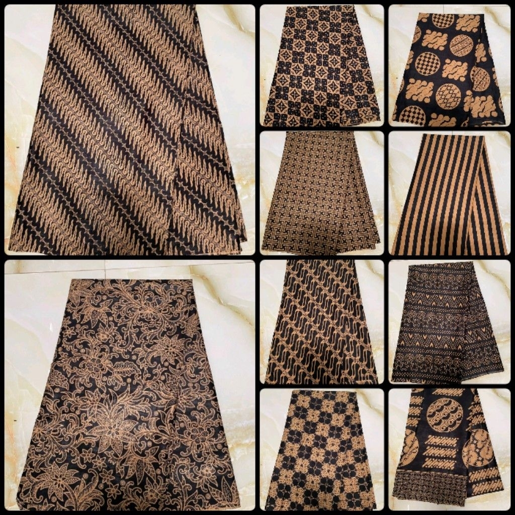 Kain Batik Katun Halus Primisima Printing Modern Pekalongan Warna Coklatan